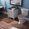 3 Pieces Bathroom Rug Set, Arine Life on Earth Soft Foam Non Slip Bath Mats Sets Toilet Contour Mat Lid Cover for Bathtub Shower and Bathroom Decor 20"x32" view 3