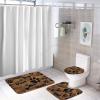 3 Pieces Bathroom Rug Set, Dog Paw Prints Rustic Old Barn Wood Soft Foam Non Slip Bath Mats Sets Toilet Contour Mat Lid Cover for Bathtub Shower and Bathroom Decor 20"x32" view 4