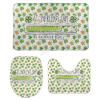 3 Pieces Bathroom Rug Set, St Patrick's Day Loading Soft Foam Non Slip Bath Mats Sets Toilet Contour Mat Lid Cover for Bathtub Shower and Bathroom Decor 18"x30" view 1