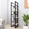 4-Tier Bookshelf, Book Cabinet Bookcase Industrial Open Display Shelf with Metal Frame, Standing Storage Shelf for Home Office Living Room, 15.7"x11.8"x55.1" Chipboard view 1
