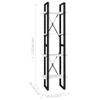 4-Tier Bookshelf, Book Cabinet Bookcase Industrial Open Display Shelf with Metal Frame, Standing Storage Shelf for Home Office Living Room, 15.7"x11.8"x55.1" Chipboard view 2