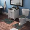 3 Pieces Bathroom Rug Set, Aquatic Plants Small Fish Coral Soft Foam Non Slip Bath Mats Sets Toilet Contour Mat Lid Cover for Bathtub Shower and Bathroom Decor 18"x30" view 3