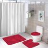 3 Pieces Bathroom Rug Set, Valentine's Day Red Soft Foam Non Slip Bath Mats Sets Toilet Contour Mat Lid Cover for Bathtub Shower and Bathroom Decor 16"x24" view 4