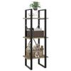 3-Tier Bookshelf, Book Cabinet Bookcase Industrial Open Display Shelf with Metal Frame, Standing Storage Shelf for Home Office Living Room, 15.7"x11.8"x41.3" Chipboard view 4