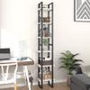 6-Tier Bookshelf, Book Cabinet Bookcase Industrial Open Display Shelf with Metal Frame, Standing Storage Shelf for Home Office Living Room, 15.7"x11.8"x82.7" Chipboard view 4