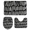 3 Pieces Bathroom Rug Set, Abstract Art Soft Foam Non Slip Bath Mats Sets Toilet Contour Mat Lid Cover for Bathtub Shower and Bathroom Decor 18"x30" view 1