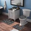 3 Pieces Bathroom Rug Set, Abstract Art Soft Foam Non Slip Bath Mats Sets Toilet Contour Mat Lid Cover for Bathtub Shower and Bathroom Decor 18"x30" view 3