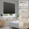 Boolegon Cordless Linen Pattern Cellular Shades Blackout Honeycomb Shades for Windows Pull Down Honeycomb Privacy Blinds for Bedroom Office Thermal Insulated, Blackout Gray, 38.5" W x 72" H view 2