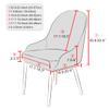 XGANGM Set of 2/4/6/1Bar/Dining Chair Covers Slipcover with Armrest Back Curved Swivel Kitchen/Dining/Living Room Counter Chair Slipcover Bar Stools Height Chair Protector,Grey,1PC view 3