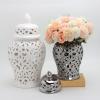 Homyl Ceramic Ginger Jar with Lid Universal Jar Handicraft Storage Decoration Home Decoration, Silver view 4
