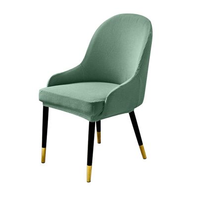 XGANGM Set of 2/4/6/1Bar/Dining Chair Covers Slipcover with Armrest Back Curved Swivel Kitchen/Dining/Living Room Counter Chair Slipcover Bar Stools Height Chair Protector,Green b,1PC