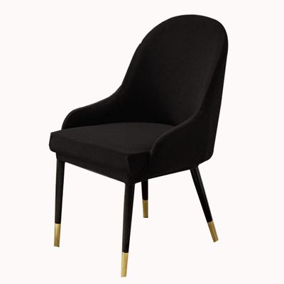 XGANGM Set of 2/4/6/1Bar/Dining Chair Covers Slipcover with Armrest Back Curved Swivel Kitchen/Dining/Living Room Counter Chair Slipcover Bar Stools Height Chair Protector,Black,1PC