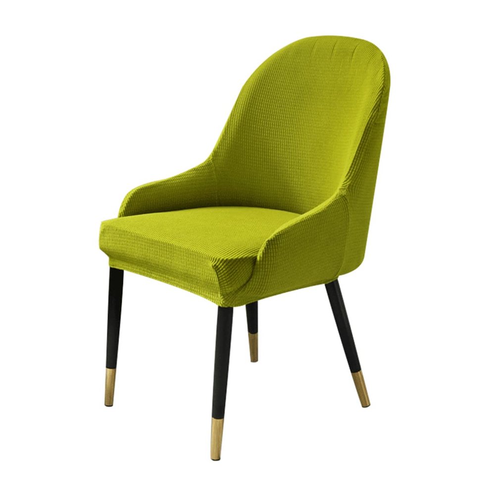 XGANGM Set of 2/4/6/1Bar/Dining Chair Covers Slipcover with Armrest Back Curved Swivel Kitchen/Dining/Living Room Counter Chair Slipcover Bar Stools Height Chair Protector,Green c,1PC