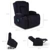 Best Choice Products Modern Linen Electric Power Lift Chair, Recliner Massage Chair, Adjustable Furniture for Back, Legs w/ 3 Positions, USB Port, Heat, Cupholders, Easy-to-Reach Button - Black view 2