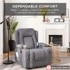 Best Choice Products Modern Linen Electric Power Lift Chair, Recliner Massage Chair, Adjustable Furniture for Back, Legs w/ 3 Positions, USB Port, Heat, Cupholders, Easy-to-Reach Button - Black view 3