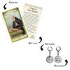St Benedict Catholic House Blessing - with Saint Benedict of Nursia Card, Keychain, The Lord's Prayer | Holy Patron Saint of Europe San Benito Home Door Hanger, Cards, Key Chain | 4 Items Kit view 4