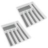 Lavish Home Silverware Drawer Organizer with 6 Sections, Non Slip Flatware Organizer, 2 units view 1