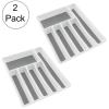 Lavish Home Silverware Drawer Organizer with 6 Sections, Non Slip Flatware Organizer, 2 units view 2