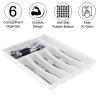Lavish Home Silverware Drawer Organizer with 6 Sections, Non Slip Flatware Organizer, 2 units view 4