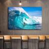XLPOP The Sport of Surfing Canvas Wall Art Posters Gifts Bedroom Paintings Home Decor Hanging Picture Framed,20x30inch(50x75cm) view 3