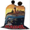 Pure Country Weavers Maine Poster Blanket by David Owens - Gift Tapestry Throw Woven from Cotton - Made in the USA (72x54) view 3