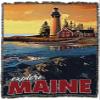 Pure Country Weavers Maine Poster Blanket by David Owens - Gift Tapestry Throw Woven from Cotton - Made in the USA (72x54) view 4