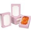 qiqee Cookie Boxes for Gift Giving 8x5.3x2 inch 24Packs Lavender Treat Box with Window Bakery Box for Donuts Candies and Biscuit view 1