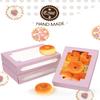 qiqee Cookie Boxes for Gift Giving 8x5.3x2 inch 24Packs Lavender Treat Box with Window Bakery Box for Donuts Candies and Biscuit view 2