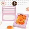 qiqee Cookie Boxes for Gift Giving 8x5.3x2 inch 24Packs Lavender Treat Box with Window Bakery Box for Donuts Candies and Biscuit view 3