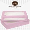 qiqee Cookie Boxes for Gift Giving 8x5.3x2 inch 24Packs Lavender Treat Box with Window Bakery Box for Donuts Candies and Biscuit view 4