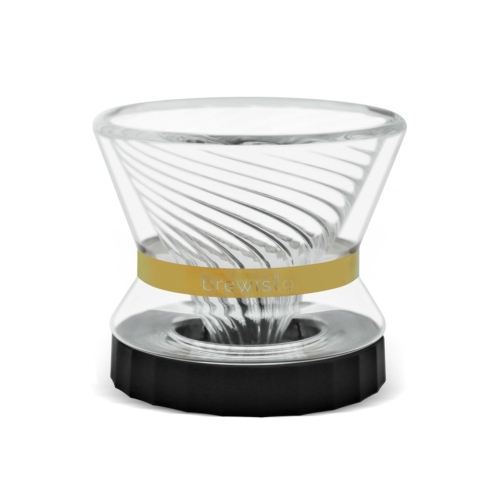 Brewista Tornado Duo Pour Over Coffee Dripper, Insulated Double Wall Glass, Easy-To-Clean Drip Coffee Maker for Home & Office(2-4 Cups)