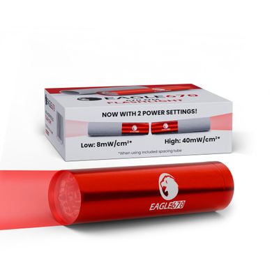 v1.0-3.0 670 nm Deep Red LED Light 8mW/cm2 | USA Lab Verified 670nm Flashlight (670 nm LED) w/Spacing Tube | Easy on The Eyes - no Blue Light