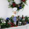 14" White and Blue Chef with Gingham Apron Wooden Christmas Nutcracker view 2