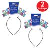 Beistle "Its My Birthday" Headband Boppers  2-Pack Colorful Celebration Headband Accessories with Printed Icons on Snap-On Bands for B-Day Parties, Photos and Group Fun view 3