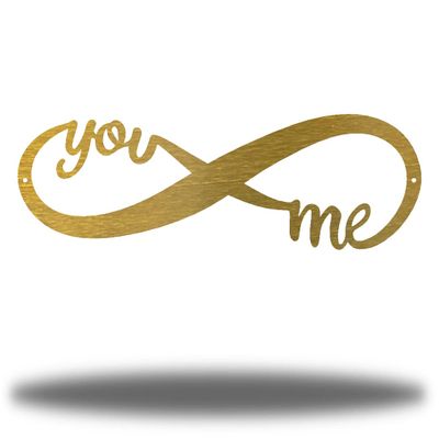 Riverside Designs You Me Infinity Metal Wall Art Steel Decor (24", Gold)