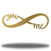 Riverside Designs You Me Infinity Metal Wall Art Steel Decor (24", Gold) view 1