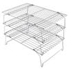 15IN x 10IN Cooling Baking Rack Set of 3, Leonyo 3-Tier Stackable Stainless Steel Wire Baking Cooking Racks Set for Cookie, Pizza, Cup Cake, Raised & Folding Feet view 1