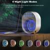 Portable Air Conditioner, Personal Air Cooler, USB Rechargeable Evaporative Air Conditioner Fan & Humidifier, Desktop Cooling Fan for Room Office, 3 Wind Speeds, 200ML Water Tank, 6 Night Light Modes view 4