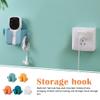 Zerodeko 5pcs Nail Wall-Mounted Phone Charging Rack Premium Storage Organizer for Remote Control Mobile Devices Versatile Use Bedroom Bathroom Kitchen Living Room Punch Design view 3