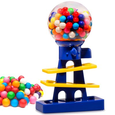 Tower Gumball Machine for Kids - 10" Gum Machine and Toy Bank - Candy Machine Dispenser Includes 25 Dubble Bubble Gum Balls - Great Candy Dispenser Machine Gift Toys for Girls and Boys - Playo (Blue)