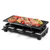 Raclette Grill, Techwood Electric Table Indoor Grill Korean BBQ Grill, Removable 2-in-1 Non-Stick Grill Plate, 1500W Fast Heating with 8 Cheese Melt Pans, Ideal for Parties and Family Fun view 1