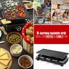 Raclette Grill, Techwood Electric Table Indoor Grill Korean BBQ Grill, Removable 2-in-1 Non-Stick Grill Plate, 1500W Fast Heating with 8 Cheese Melt Pans, Ideal for Parties and Family Fun view 2