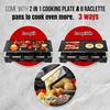 Raclette Grill, Techwood Electric Table Indoor Grill Korean BBQ Grill, Removable 2-in-1 Non-Stick Grill Plate, 1500W Fast Heating with 8 Cheese Melt Pans, Ideal for Parties and Family Fun view 3