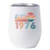 Awesome Since 1976 Wine Glass 49 Years Cup 49th Bday Beach Sunset Tumbler Gift view 1
