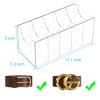 NIUBEE Belt Organizer, Acrylic Belt Storage Holder for The Closet, 5 Compartments Display Case for Tie and Bow Tie view 3