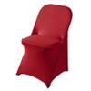 20 Pack Red Spandex Folding Chair Covers in Stretch Washable Fabric for Wedding, Party,Holidays,Celebration and Other Special Events view 1
