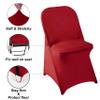 20 Pack Red Spandex Folding Chair Covers in Stretch Washable Fabric for Wedding, Party,Holidays,Celebration and Other Special Events view 4