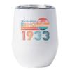 Awesome Since 1933 Wine Glass 92 Years Cup 92nd Bday Beach Sunset Tumbler Gift view 1