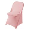 6 Pack Dusty Pink Spandex Folding Chair Covers in Stretch Washable Fabric for Wedding, Party,Holidays,Celebration and Other Special Events view 1