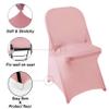 6 Pack Dusty Pink Spandex Folding Chair Covers in Stretch Washable Fabric for Wedding, Party,Holidays,Celebration and Other Special Events view 4
